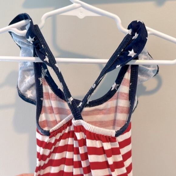 AnnLoren Boutique 2/3T Stars & Stripes Patriotic Sleeveless Romper NWOT - Picture 6 of 8